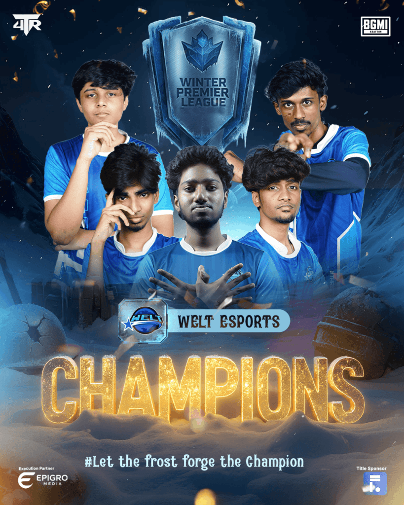 4TR Esports organizes first-ever Winter Premier League 2025, Welt Esports, Genesis Esports & Team Roman make podium finish